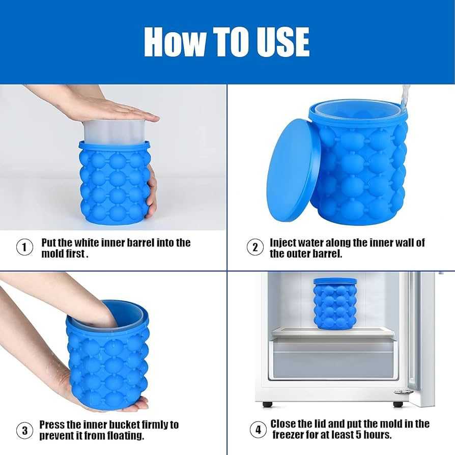 Silicone Ice Bucket, Ice Cube Genie